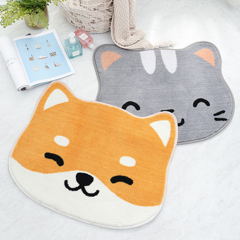 Cat Dog Bath Mats Cute Cartoon Animal Non Slip Carpet Entrance Door  Bathroom Living Room Rug Kitchen Toilet Floor Mat Home Decor