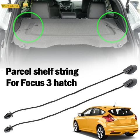 2pcs For Ford Focus 3 MK3 Hatchback 2012 - 2022 Interior Rear Parcel Shelf String Inner Tonneau Cover Strap Cord BM51A46538AA ► Photo 1/6