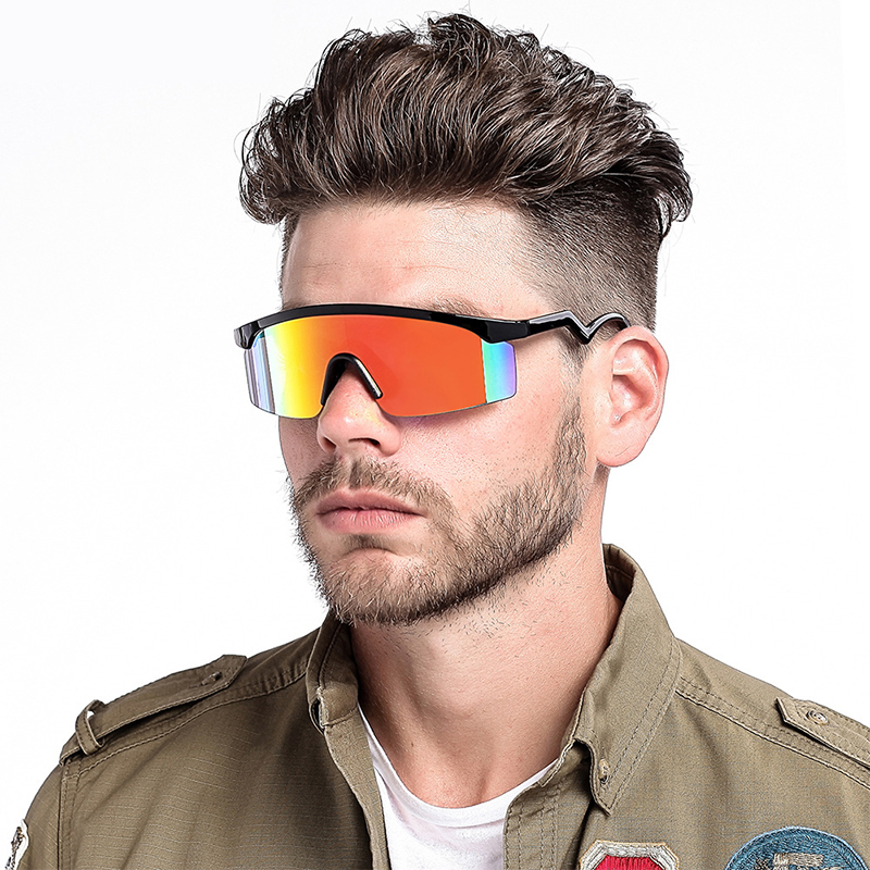 Vintage Retro Mens Polarized Sunglasses Oversized Frame Driving Cycling Eyewear 