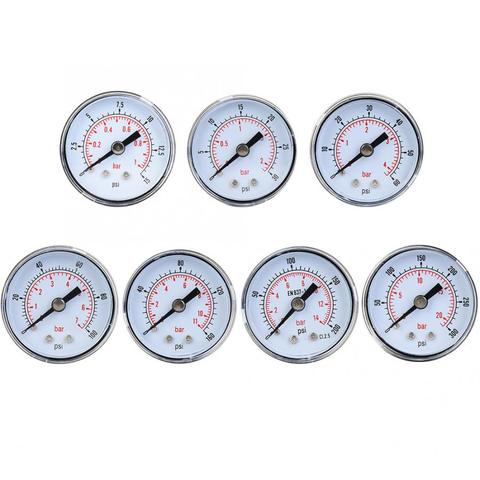 15-300PSI/1-20Bar Double Scale Pointer Type Pressure Gauge Air Oil Water Mechanical Manometer 1/8in BSPT Thread Pressure Meter ► Photo 1/6