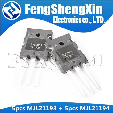 10pcs/lot  MJL21193G MJL21194G  5pcs MJL21193+5pcs MJL21194 TO-3P Power Transistors ► Photo 1/2