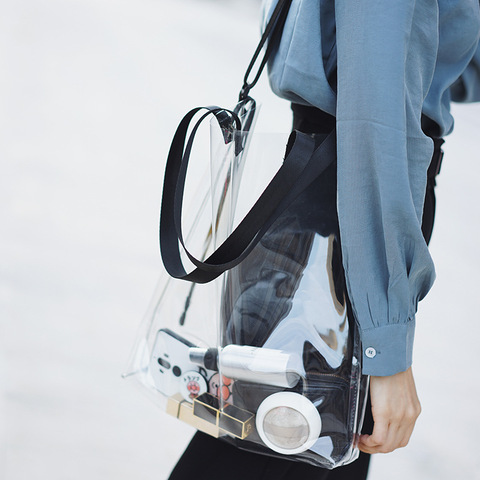 New Transparent Bag for Women Clear Shoulder Bag Female Handbags Women Versatile Messenger Bag Shoulder Fashion Bag ► Photo 1/6