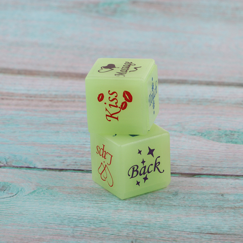 2pcs D6 Glow in Dark Couples Foreplay Game Dice for Him or Her Spicy G ► Photo 1/6