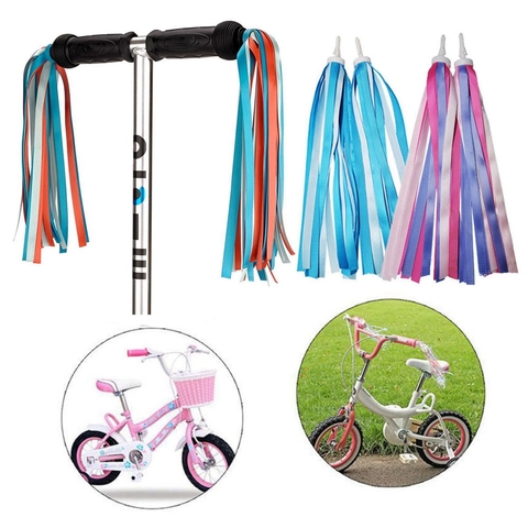 1 Pair 30cm Children Colorful Bicycle Handlebar Tassels Decoration For Bike Cycling Tricycle Scooter Handlebar Streamers Tassels ► Photo 1/6