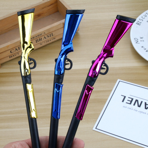 0.5mm Colorful Gel Pen Creative Novelty Gun Plastic Kawaii Pen Stationery Escolar Papelaria 0.5mm Black Refill ► Photo 1/6
