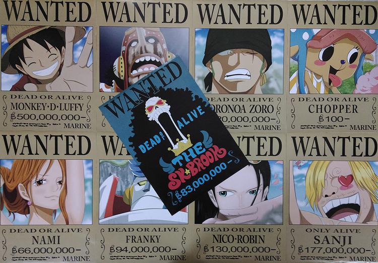 9 Pcs Set One Piece Posters Poster Wante Dead Or Alive 58 42cm Luffy Nami Brook Chopper Robin Sanji Franky Zorotoys Price History Review Aliexpress Seller Guangzhou Sunningdale Trading