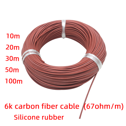 6K Silicone rubber insulated Infrared Underfloor Heating System Warm Floor Wire, Carbon Fiber Floor Heating Cable ► Photo 1/6