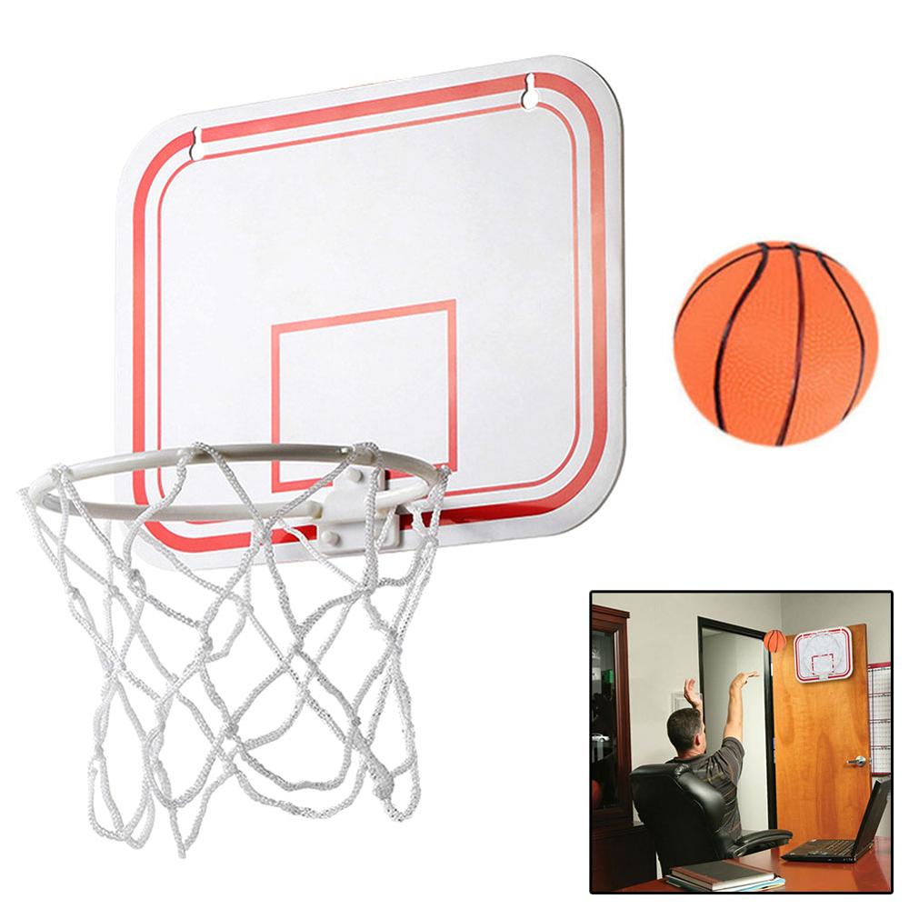 Kids Indoor Mini Basketball Backboard Hoop Kit Door Wall Mounted Game Toy Set 