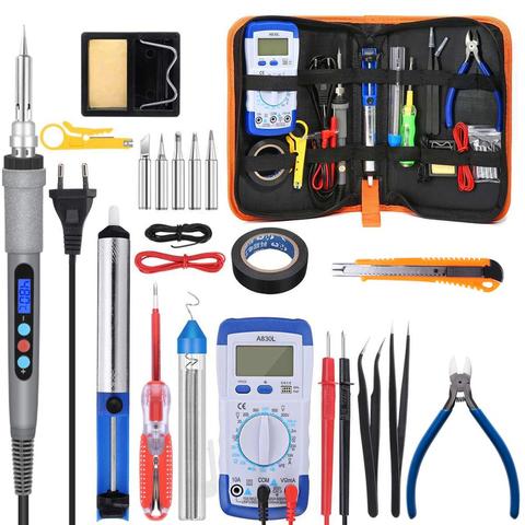 110V/220V 60W/80W/90W Electric Soldering Iron Multimeter Temperature Desoldeirng Pump Welding Tool With 5pcs Soldering Tips Tool ► Photo 1/6