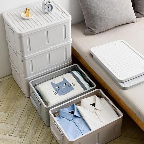 Home Foldable Plastic Large Capacity Clothes Sundries Toy Storage Box Container With Lid ► Photo 1/6