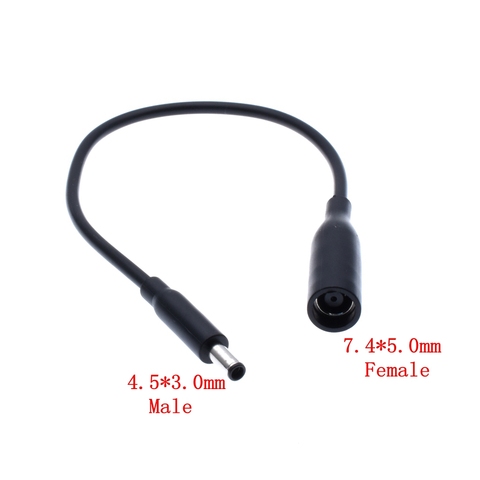 DC Power Cord / Cable Charger Laptop Adapter 7.4*5.0mm Female to 4.5*3.0mm Central Pin Male Plug Connector for Dell Laptop ► Photo 1/6