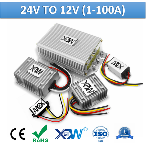 XWST DC DC 24V to 12V 1A to 100A Power Converter Step Down 24 Volt to 12 Volt Buck Regulator Voltage Transformer ► Photo 1/6