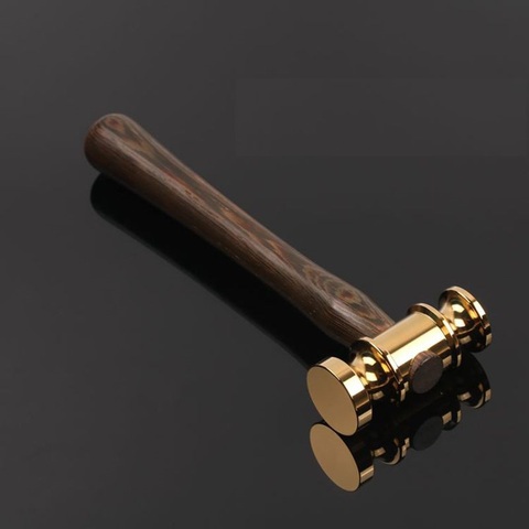 18K gold handmade hammer wooden auction hammer for lawyer judge handcrafted gavel court ► Photo 1/6