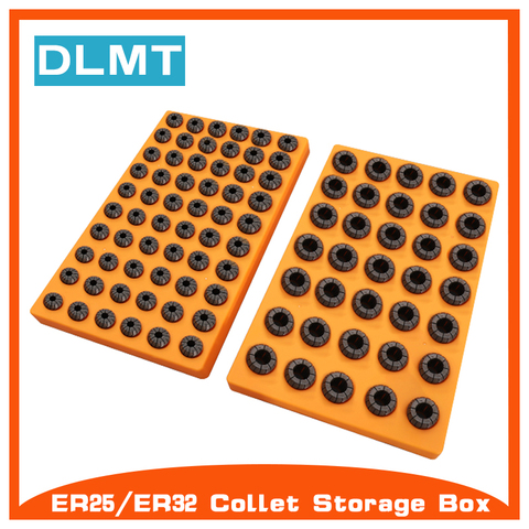 ER collet storage box 60-hole ER25 and 35-hole ER32 collet plastic finishing rack special for CNC machining center ► Photo 1/4