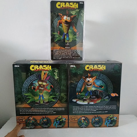 NECA Original Game Crash Bandicoot Series Aku Aku Mask&Bandicoot& Jet Board  Action Figure Model Toys Doll For Gift ► Photo 1/6