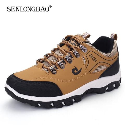 2022 Spring Autumn Breathable Light Men's shoes Wearable Hiking Sneakers Non-slip Quality Leather Casual Shoes Big Size 39-47 ► Photo 1/6