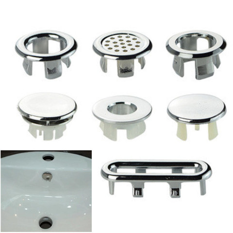 1Pcs Sink Hole Round Overflow Cover Ceramic Pots Basin Sink Overflow Covers Kitchen Hotels Bathroom Accessories ► Photo 1/6