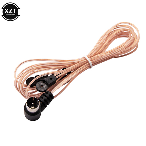 FM Radio Antenna 75 OFM Dipole Indoor T Antennas Copper HD Aerial Receiver Male Type F Connector For FM Radio Stations Indoor ► Photo 1/6