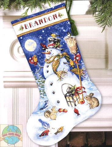 Gold Collection Counted Cross Stitch Kit Snowman and Friends Stocking Winter Snow Christmas dim 70-08839 08839 ► Photo 1/1