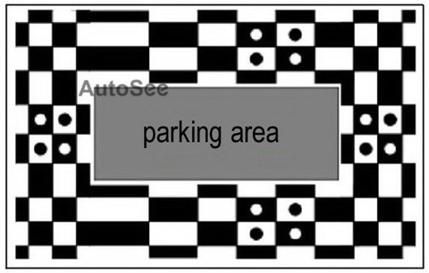 Full-automatical 360 degree car Camera System calibration Cloth for 3D Key-Queen ► Photo 1/4