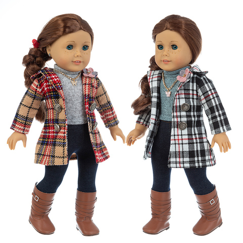 New Three piece Plaid suit  Fit For American Girl Doll 18 Inch Doll Clothes , Shoes are not included. ► Photo 1/6