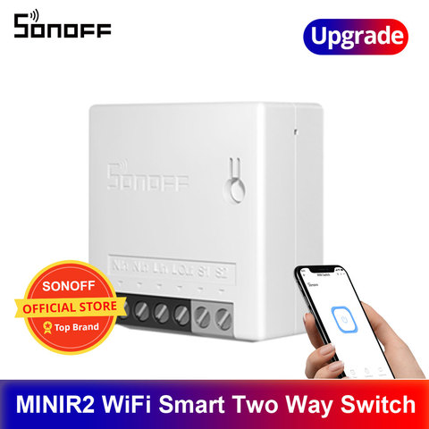 SONOFF MINIR2 Two Way Switch Mini Wifi Smart Home Swcith Wireless Remote Control Switch Works with eWelink Alexa Google Home ► Photo 1/6