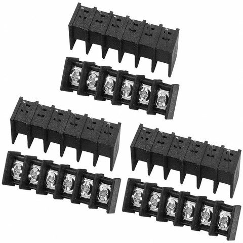 50pcs Pitch 7.62mm 8.25mm 9.5mm 10mm Barrier Screw PCB Terminal Block Straight 2/3/4/5/6/8Pin connectors with Screw holes ► Photo 1/6