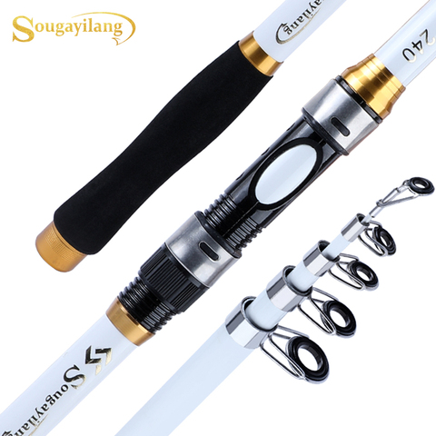 Sougayilang Top Quality 1.8M-3.3M Portable Telescopic Carp Fishing Rod Hard FRP Carbon Fiber Fishing Rod Sea Rod ► Photo 1/6