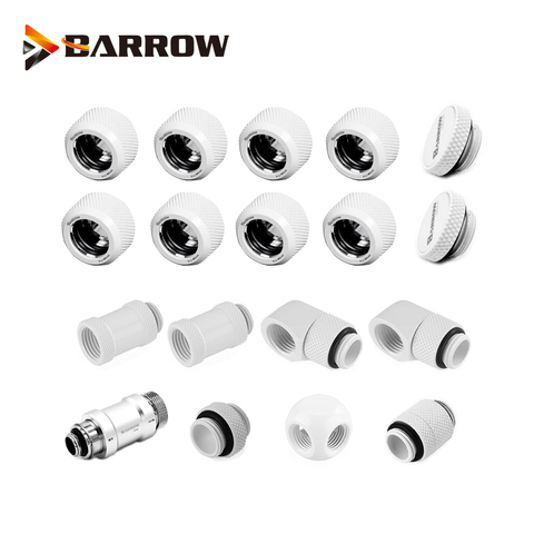 Barrow Hand Compression Hard Tube Fitting / Rigid Tubing Water Cooling Metal Connector G1/4 Fitting PETG Acrylic ► Photo 1/4