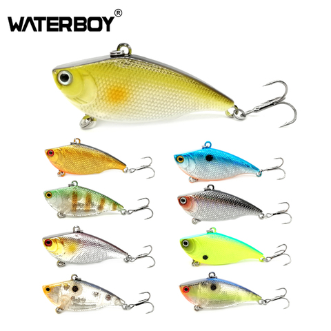 WATERBOY Winter Hard VIB Lures 5.5cm 10g Fishing Bait Treble Hooks Sinking Crankbait Wobber Fishing Tackle ► Photo 1/6