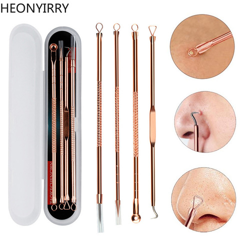 4PCS Acne Blackhead Comedone Black Spot Pimple Blemish Remover Skin Care Women Beauty Acne Treatment Pore Cleanser Needle Hook ► Photo 1/6