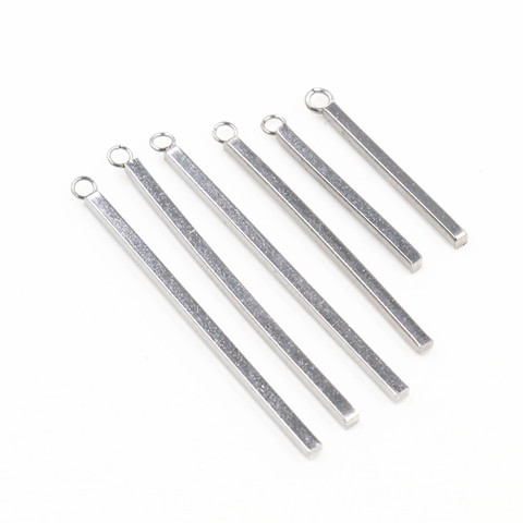 20pc/lot  20 25 30 35mm Stainless Steel Rectangular straight tube for Earrings findings necklace pendant charms jewelry making ► Photo 1/1