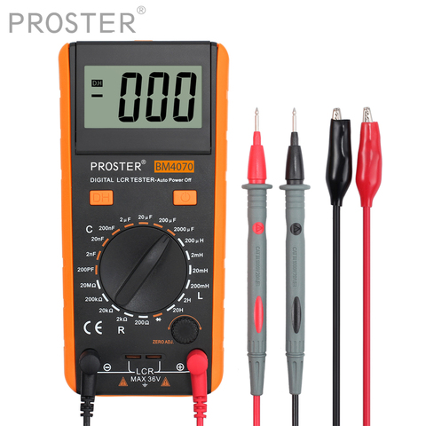 Proster LCR Meter With Overrange Display Capacitance Inductance Resistance Multimeter Self-discharge Tester Measuring Meter ► Photo 1/6