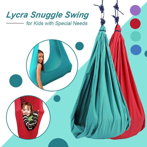 Yoga Hammock Swing Indoor Hanging Therapy Swing for Kids with Special Needs Yoga belts for Yoga Training Anti-Gravity Pilates ► Photo 1/6