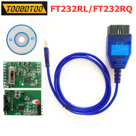 4 Ways Switch Chip FT232RL FT232RQ FTDI For Fiat KKL For VAG 409 OBD2 Car Diagnostic Cable For VAG KKL 409 USB Interface ► Photo 1/6