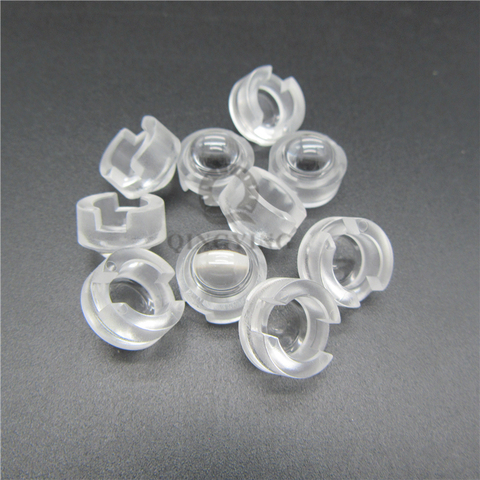 50pcs 13mm Lens 15 30 45 60 90 100 Degree 13mm Mini IR LED PCB Angle Lens for 1W 3W 5W LED Lamp Convex Lenses ► Photo 1/6