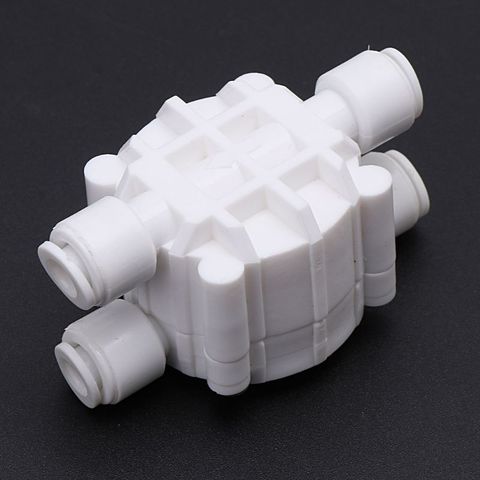 4 Way 1/4 Port Auto Shut Off Valve For RO Reverse Osmosis Water Filter System ► Photo 1/1