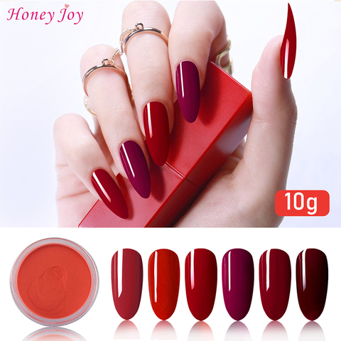 Fine 6 box/set Very Fine Scarlet Crimson Red Series Dip Powder Nail Kit Dipping Powder Set as Nail Gel Naill Polish Effect ► Photo 1/6