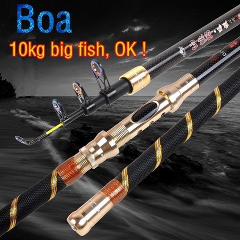 2.1/2.4/2.7/3/3.6/3.9/4.2/4.5 M Super Carbon Telescopic Fishing Spinning Rod Feeder Fly Jigging Big Fish Pesca Surfcasting Reed ► Photo 1/6