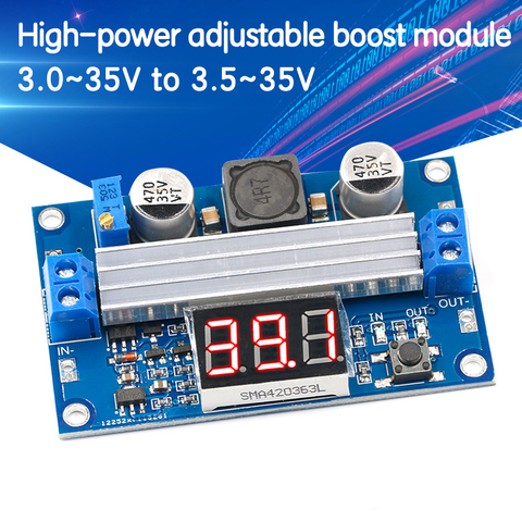 DC DC-DC 3~35V to 3.5~35V LTC1871 Booster step up Step-up module Converter Regulated Power Supply+VoltMeter ► Photo 1/6