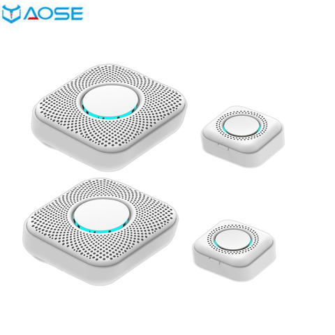 YAOSE 433MHZ Wireless Smart Doorbell LED Light 36 Songs Welcome Home Security EU US Pulg Button Doorbell ► Photo 1/5