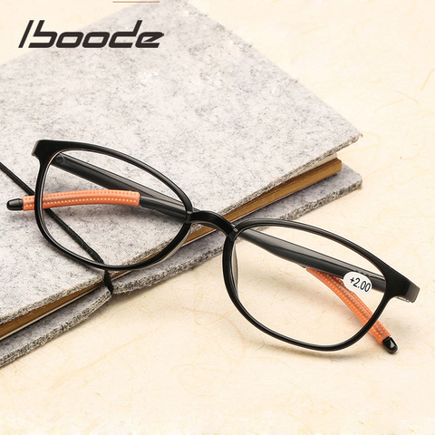 iboode New Ultralight Reading Glasses Women Men TR90 Flexible Clear Lens Presbyopic Eyeglasses +1.0 to 4.0 Elders Reader Eyewear ► Photo 1/1