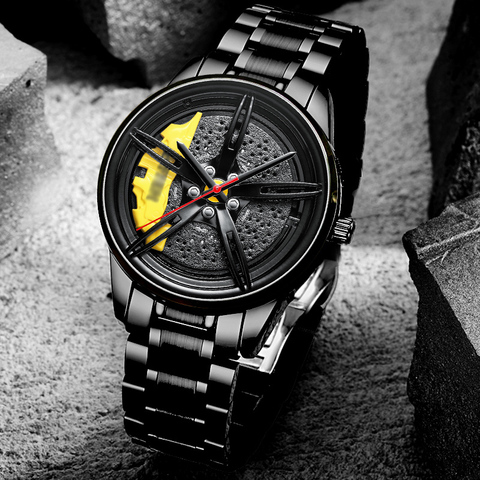 NEKTOM Watches Men Sports Car Men Watches Quartz Waterproof Sport Rim Hub Wheel Wristwatch Car Quartz Men's Watches Man Watch ► Photo 1/6