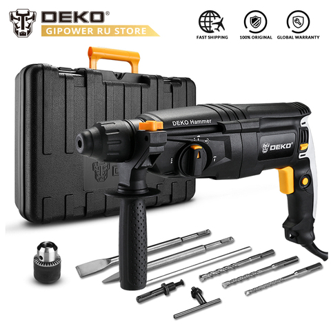 DEKO GJ181 220V 26mm 4 Functions AC Electric Rotary Hammer with BMC&Accessories Impact Drill Electric Dril Power Drill ► Photo 1/5