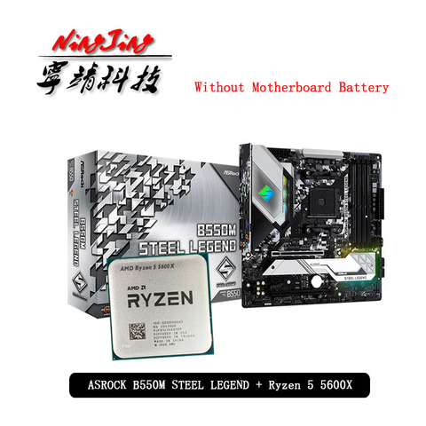 Buy Online Amd Ryzen 5 5600x R5 5600x Cpu Asrock B550m Steel Legend Motherboard Suit Socket Am4 All New But Without Cooler Alitools