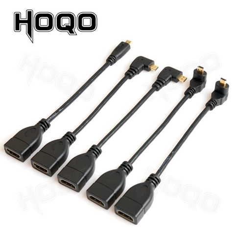 HDMI-compatible 90 Degree Micro HDMI Male to HDMI Female Adapter Cable Left Right Angle Micro HDMI Para Converter for Camera TV ► Photo 1/6