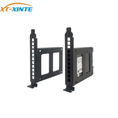 XT-XINTE Metal PCI Slot 2.5inch IDE/SATA/SSD/HDD Rear Panel Mount Bracket Hard Drive Adapter Tray Caddy with Sata Data Cable ► Photo 1/6