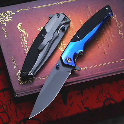 9CR18 folding knife Jungle Folding hunting knife defensive folding knife quick opening pocket tool knife household folding knife ► Photo 1/6