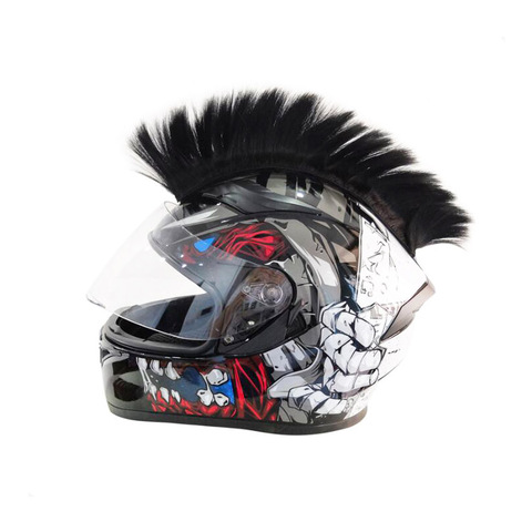 Colorful Helmet Decorations Hair Punk Colorful Cockscomb Motocross Full Face Off Road Helmet Decoration Paste Car Accessories ► Photo 1/6