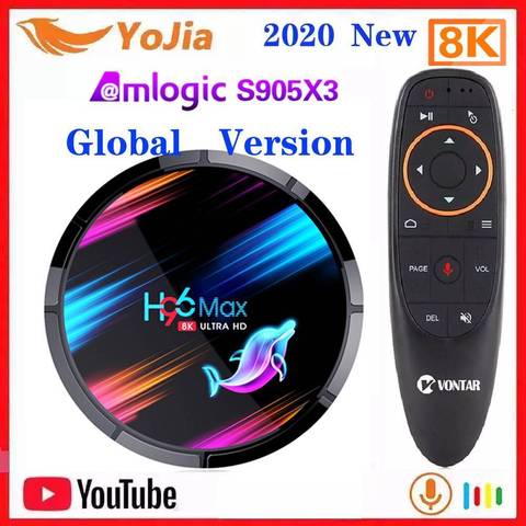 H96 MAX X3 Amlogic S905X3 Smart TV Box Android 9.0 8K Max 4GB RAM 128GB ROM Dual Wifi Media Player Set Top Box YouTube ► Photo 1/5